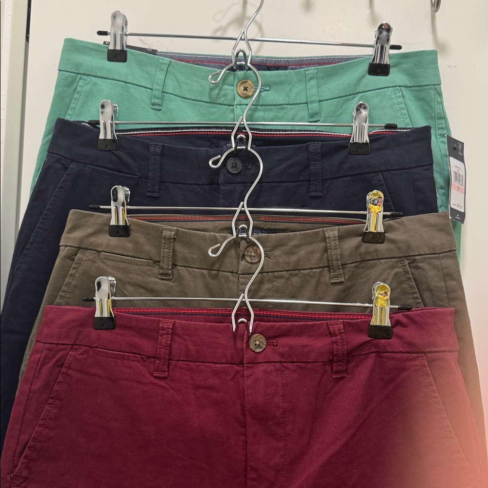 Tommy Hilfiger Women's Straight Leg Pants Set - Red, Green, Black, Brown